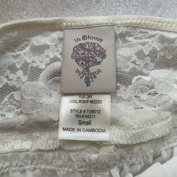 Vintage Y2K In Bloom Nightgown Women Small Beige Lace Bust Slip Dress Balletcore - Picture 5 of 9